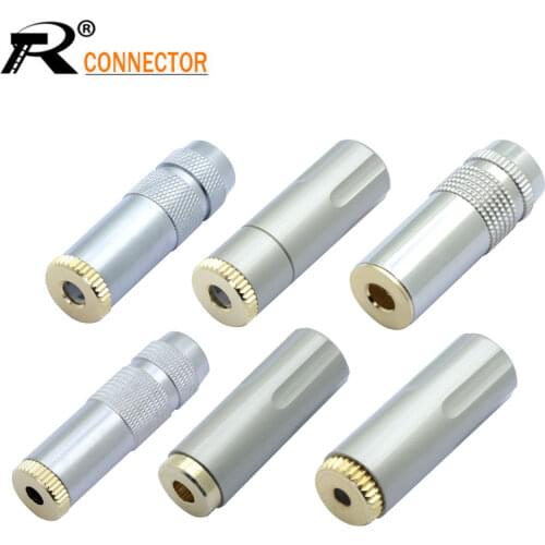 1pc 4.4mm 5Pole Headphone Plug Jack Audio Adapter For Sony Female Converter 4.4mm Jack Full Balanced Connector Silver/Black Case