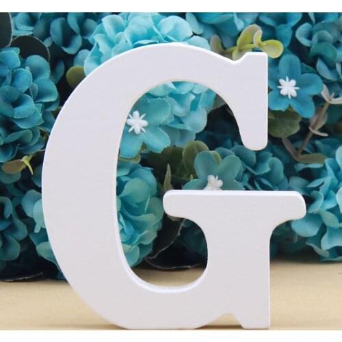 1pc 8CM White Wooden Letter English Alphabet DIY Personalised Name Design Art Craft Free Standing Heart Wedding Home Decor
