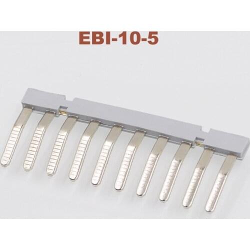 10/30/50pcs Side Plug-in Connector center short circuit connection strip EBI-10-5 Din Rail Terminal block bornier UK3N fittings