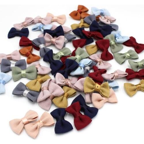 20PCS Cloth Mini Rosette for Home Wedding Party Ribbon Cake Clothing Decoration Scrapbooking DIY Crafts Supplies