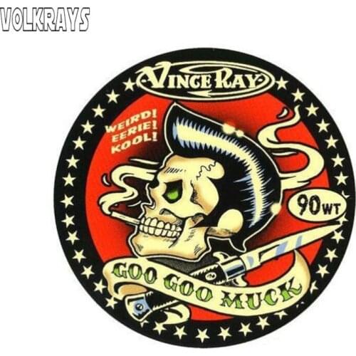 Volkrays Creative Car Sticker Goo goo Muck Elvis Skeleton Skull Accessorie PVC Decal for Honda Civic Mitsubishi Lada,12cm*12cm