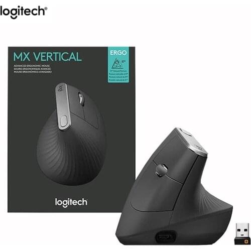 Logitech MX Vertical Wireless Bluetooth Mouse Mice With FLOW 2.4GHz USB Nano For Laptop PC Wirless Gaming Mouse