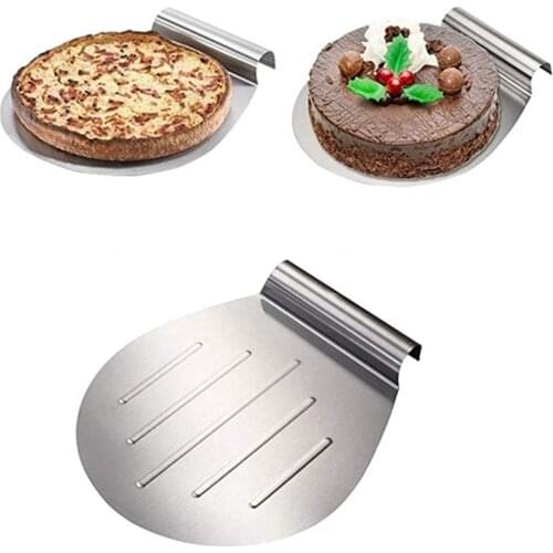 Stainless Steel Cake Pizza Blade Shovel Bread Cake Transfer Tray Plate Pastry Scraper Spatula HouseHold Kitchen Baking Tools