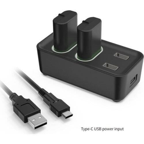Portable Wireless Game Controller dual battery charging stand for XBOX Battery holder Game Controller Accessories 800mAh