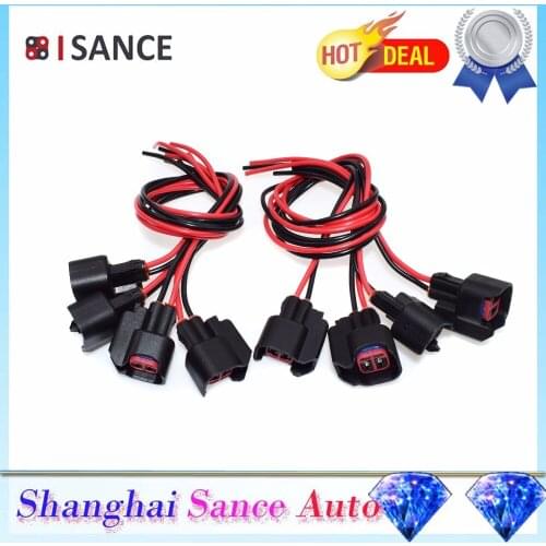 ISANCE Fuel Injector Plug Connector S-824 S824 1P1344 For Ford Dodge Mitsubishi Chevrolet Chrysler Jeep Buick GMC Mazda Cadillac