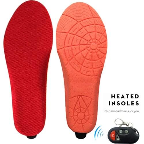 1800mAh Rechargeable Electric Heating Insoles With Remote Control Winter Warm Heated Insoles Sport Shoes Pads For Skiing Hunting
