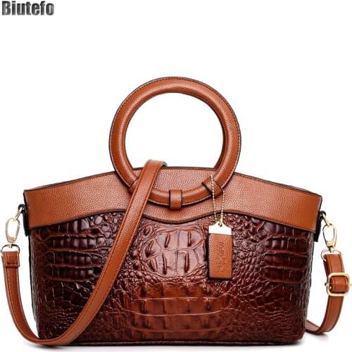 Crocodile Pattern Handbag Designer Tote Bag Luxury Round Hand Bags for Women Brand High Quality Sac Vert Shoulder Crossbody New