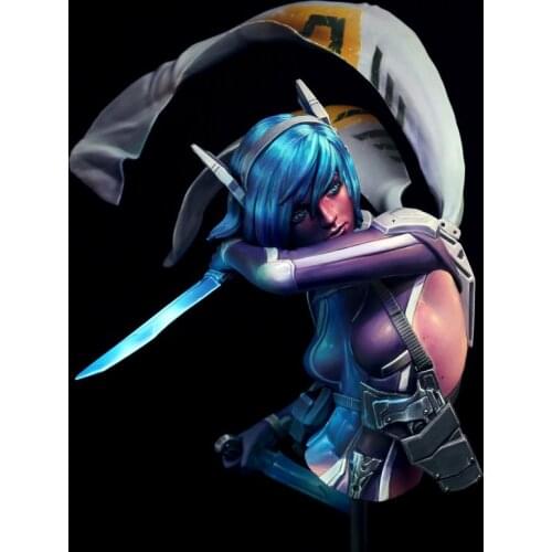1/10 Resin Bust Model Kit Fantasy model Female soldier Blade ZERO Unassambled Unpainted S106