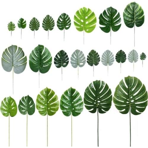 20Pcs Simulation Dorsal Lobe Of Tortoise Artificial Turtle Leaf Home Furnishing Leaves Hotel Window Landscaping Plant Wall Decor