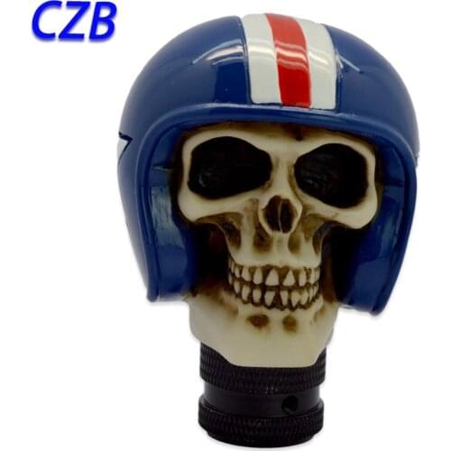 2021 Universal Manual Interior Parts Gear Stick Shift Shifter Lever Knob Blue Hell Knight Marches Fast shipping