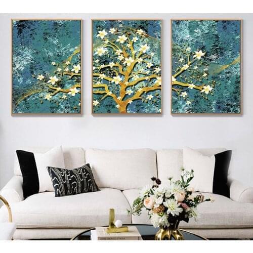 Chinese Style Abstract Art Painting Leaf Hanging Picture Poster Canvas Print Painting Wall Art Living Room Home Decoration