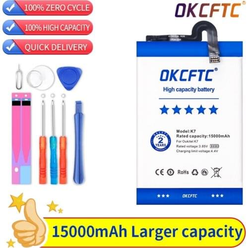 OKCFTC K7 15000mAh Battery for Oukitel K7 Batteries