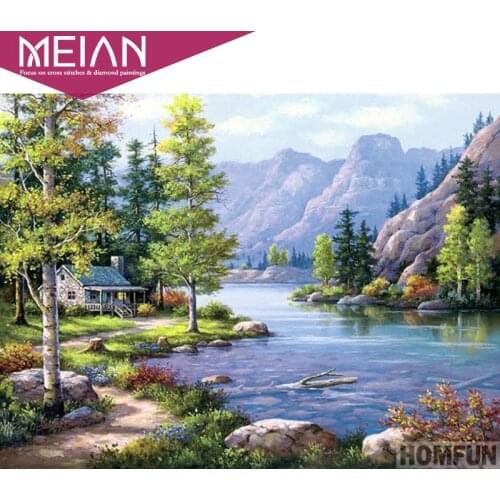 MEIAN "Natural landscape" Full Square/Round Drill 5D DIY Diamond Painting 3D Embroidery Cross Stitch 5D Decor Gift