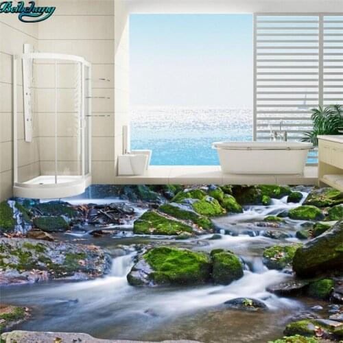 Beibehang Large custom flooring brook river 3D floor painting three - dimensional painting home decoration