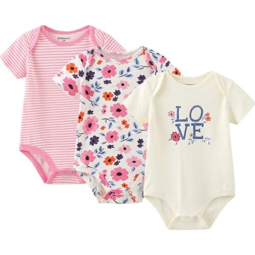 Newborn bodysuit short sleeve 100%cotton overalls kids jumpsuit ropa de bebe infantil baby girl clothes 0-12M