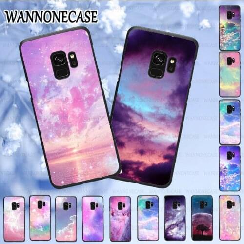 Hot Soft Phone Case For samsung galaxy s9plus s10PLUS note8 note9 note10pro S8 S8PLUS coque colorful Space Stars Universe cloud