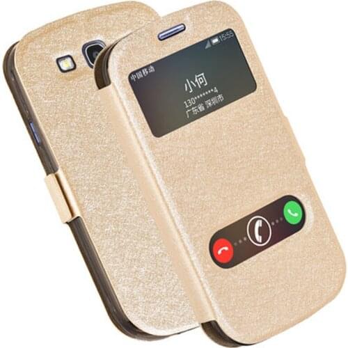 For Samsung Galaxy S3 S 3 i9300 SIII I9300 I9305 I9308 Case Flip Cover Open Window PU Leather Case Cover Phone Case Coque
