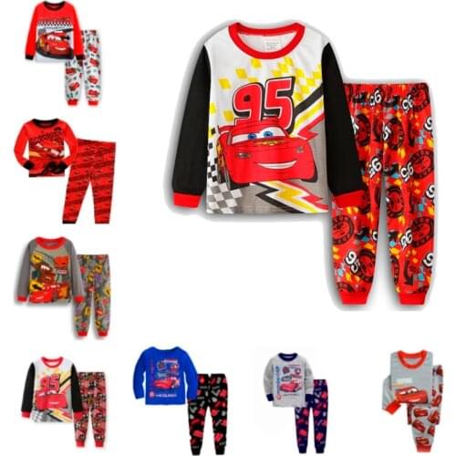 Childrens Pajamas Lightning McQueen Suit Pixar Car Lightning McQueen Pajamas Cotton Pajamas Suit Christmas Pajamas