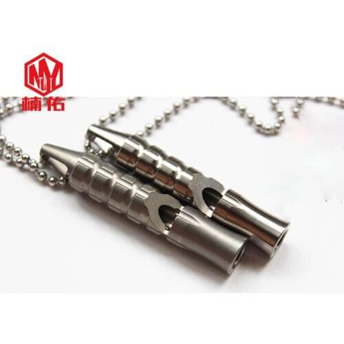 Titanium Alloy Emergency Whistle Multifunctional Survival Whistle Outdoor EDC Camping Hunting Tool MINI Whistle