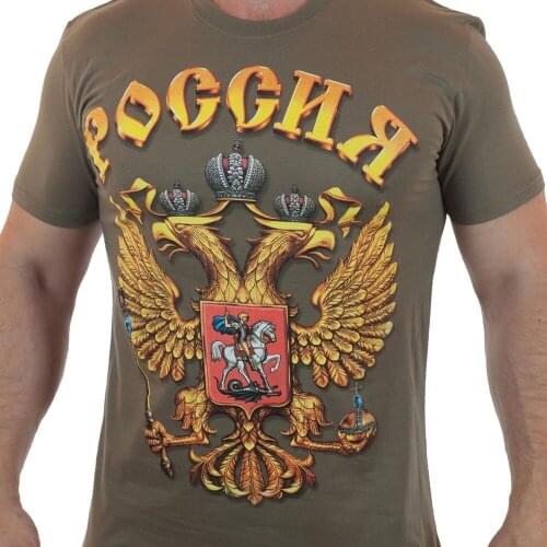 T-Shirt With Russian T-Shirts Russia Putin Military MenS Clothing Armycotton Men T Shirts Classical 2019 Hip Hop Streetwear Tee