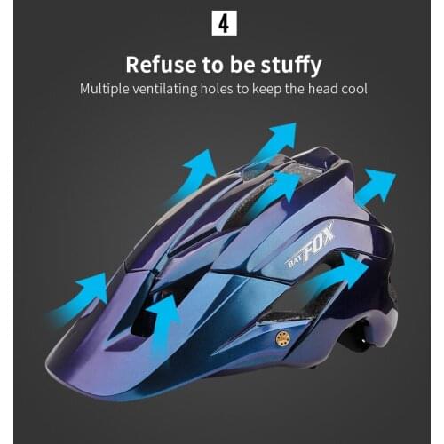 BATFOX MTB Bicycle Helmet Bike Safely Cap Road Cycling Outdoor Sports Riding Protective Helmets Ciclismo Bicicleta