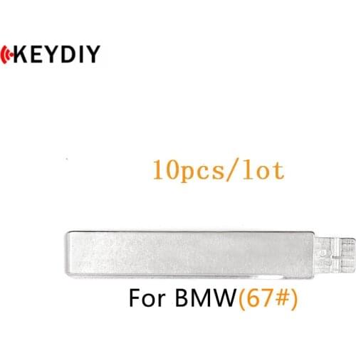 KEYDIY 10 pcs/lot Metal Blank Uncut Flip KD/VVDI/JMD Remote Key Blade Type #67 for BMW for MG NO. 67 HU92 Blade