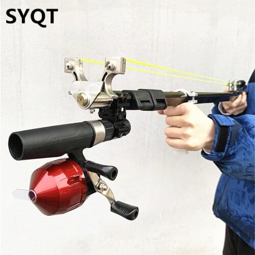 Laser Telescopic Extension Straight Rod Slingshot High Precision Hunting Outdoor Sniper Infrared Rubber Band Ejection Slingshot