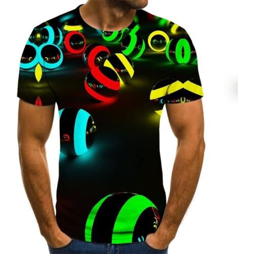 Summer fashion mens hip-hop T-shirt 3D T-shirt mens t-shirt summer anime T-shirt short sleeve O-neck top