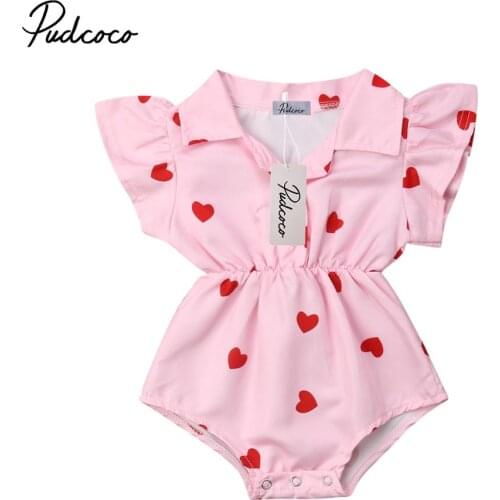 Pudcoco Summer Newborn Baby Girl Clothes Print Sleeveless Shirt Romper Jumpsuit One-Piece Outfit Sunsuit Clothes