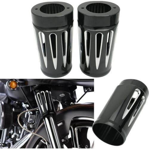 Motorcycle Edge Front Fork Boot Slider Covers For Harley Touring Turing And Trike Models Road King Street Electra Glide