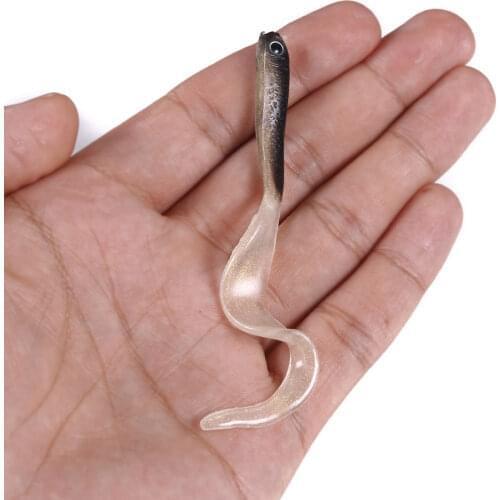 HENGJIA 6pcs Soft Silicone Fishing Lure Minnow Saltwater Freshwater Worms Wobblers Artificial Bait Bass Tackle Jigs