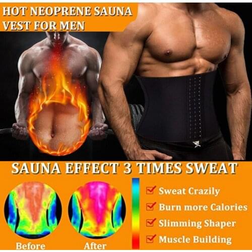 Dihope 2021 Newest Neoprene Man Shaper Male Waist Trainer Corset Male Body Modeling Belt Tummy Slimming Strap Fitness Shapewear