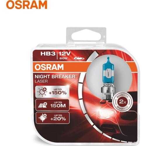 OSRAM 9005 HB3 12V 60W New Night Breaker Laser Next Generation Car Lamps Halogen Headlight +150 Brighter 9005NL (2 Pcs)