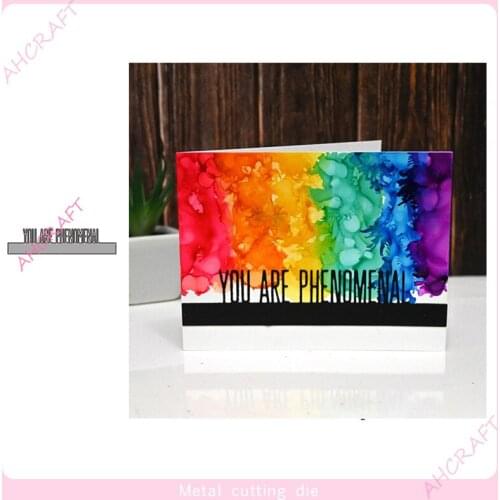 Words Lace Metal Cutting Dies for DIY Scrapbooking Photo Album Decorative Embossing Paper Card Crafts Die 2021