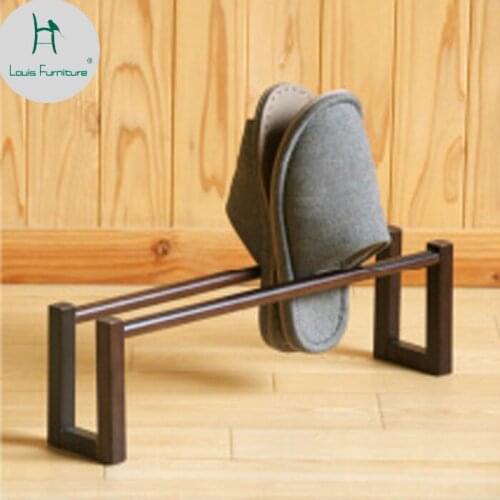 Louis Fashion Shoe Cabinets Creative Simple Solid Wooden Rack Bathroom Slippers Waterproof