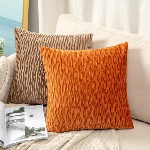 Nordic Solid Color Stripe Wave Pattern Sofa Cushion Cover Car Decoration Pillowcase Cover Home Decor