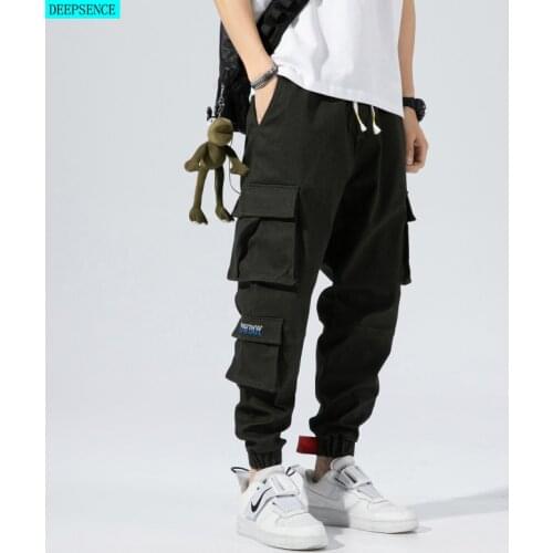 Loose Big Mens Trousers Summer Overalls Mens Trendy Nine-Point Korean Version of The Tide Brand Harem Trousers for Men