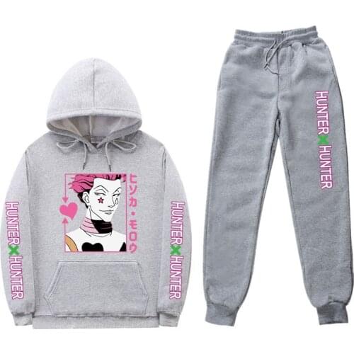Anime Hunter x Hunter Hoodie+pants Men woman Sweatshirt Harajuku Hoodies suit Fashion Print Streetwear Autumn Winter Clothing