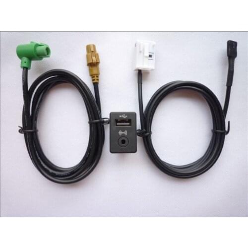 USB AUX Switch Cable Fit RCD510 RNS510 USB Version For Passat B6 B7 CC For Golf Mk6 3CD 035 249