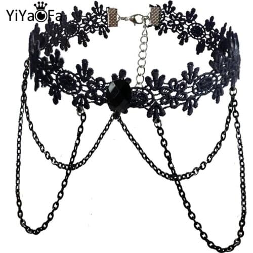YiYaoFa Vintage Choker Necklace Gothic Jewelry False Collar Statement Necklace for Women Accessories Girl Party Jewelry GN-92