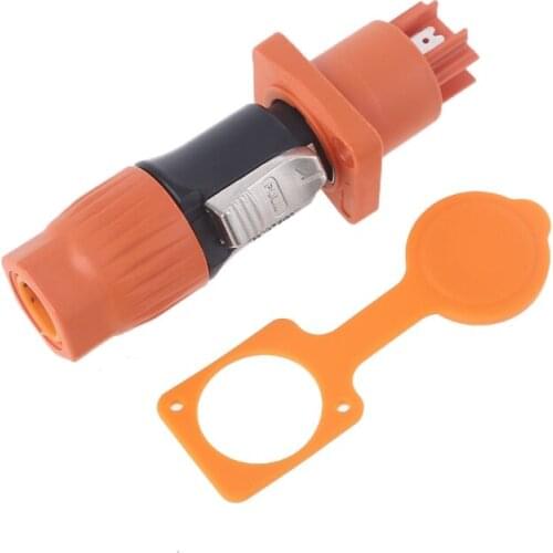 High-power Waterproof Powercon Connector Aviation Plug Flame-retardant 20A Three-core Power Plug Industrial Power Connector A5YD