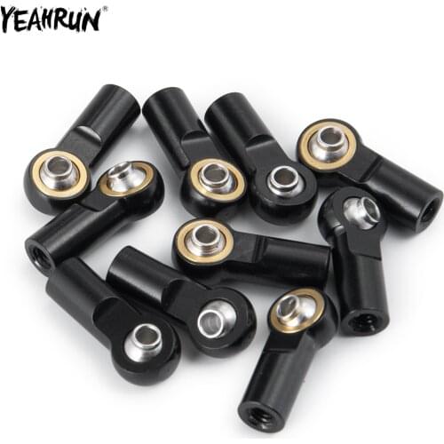 YEAHRUN 1/10/20Pcs Aluminum M4 Ball Head Link Rod End Ball Joint For 1/10 RC Crawler Car Axial SCX10 Tamiya Truck