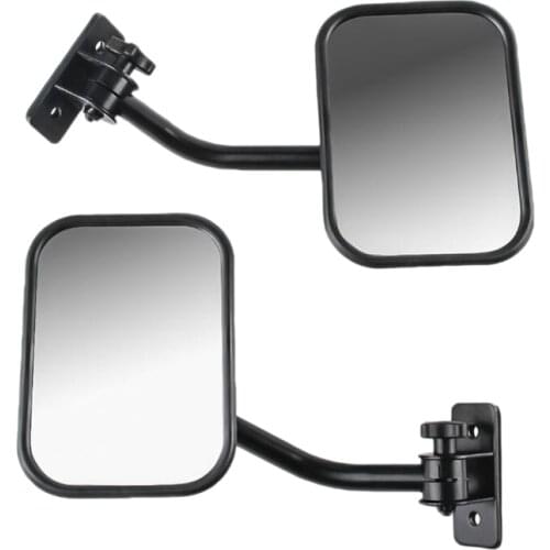 Doors Off Mirrors For Jeep Wrangler Tj, Jk, Lj Quick Release Side Mirrors Black 2Pack