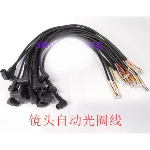 10pcs lot CCTV lens auto IRIS male cable DC auto iris lens 4 pin cable plug 2.0-4p adapter tail cable
