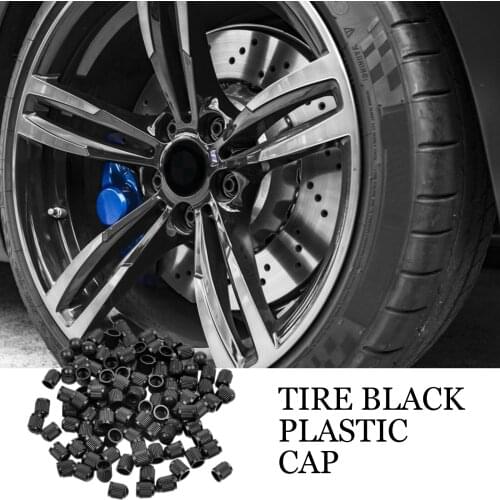 100 Pcs/bag Tubeless Tyre Wheel Stem Air Valve Caps Car Tire Valve Caps Auto Truck Bike MTB Dust Dustproof Caps
