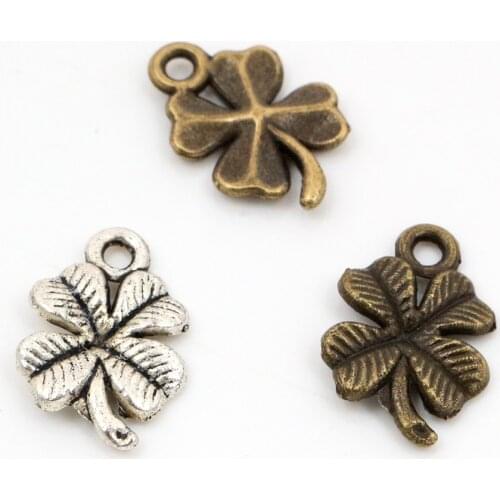 17x11mm 30pcs Antique Silver Plated and Bronze Flower Style Handmade Charms Pendant:DIY for bracelet necklace