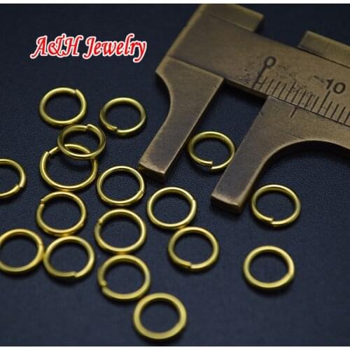 200pcs DIY Findings 7mm Gold Jump Rings Fit For Pendant & Clasp Connection