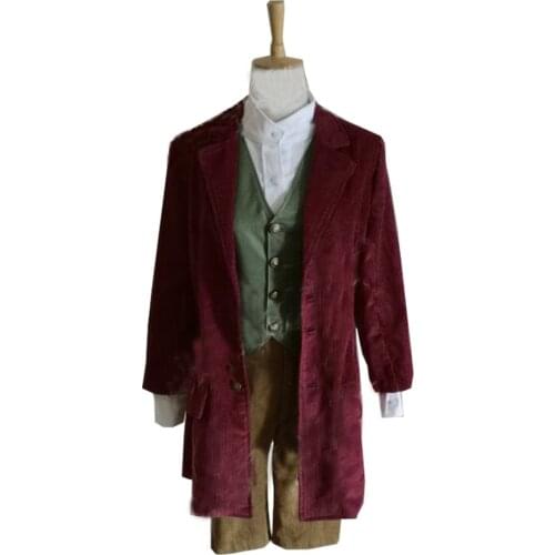2020 The Bilbo Baggins frodo cos Outfit Suit Cosplay Costume Full Set film Custom-made