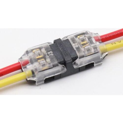 5 pcs 2pin Spring Connector wire with no welding no screws Quick Connector cable clamp Terminal Block 2 Way Easy for led strip