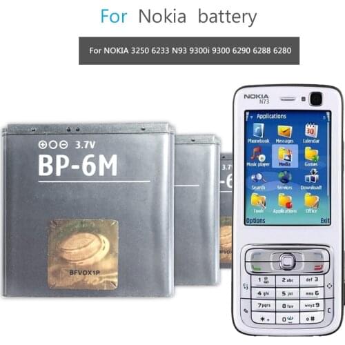BP-6M Mobile Phone Battery For NOKIA N93 N73 9300 6233 6280 6282 3250 6151 6234 6288 9300i N77 6151 6290 N93S